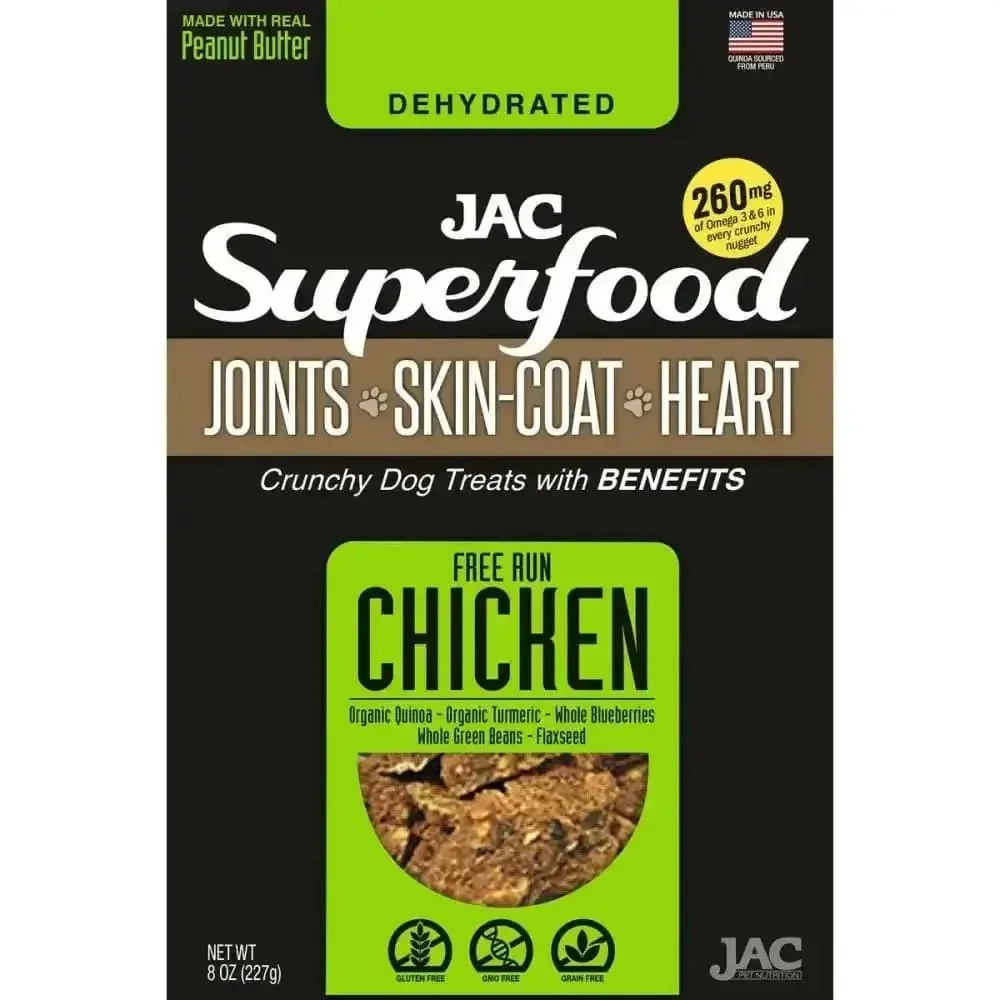 JAC Superfood All Natural Dog Treats with Joint Inflammation, Arthritis or Itchy Skin & Coat