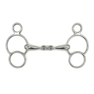 Jake Adams Hollow Mouth French Link 2 Ring Bit 5in.