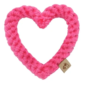 JAX & BONES | Heart Rope Toy in Pink