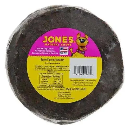 Jones Natural Chews Bacon Woofers for Dog 50ct