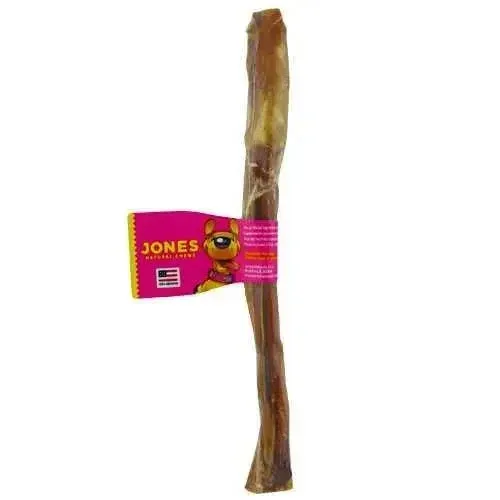 Jones Natural Chews Large Beef Pizzle Bully Sticks Dog Chew 10-12″ - 25 Count Treats