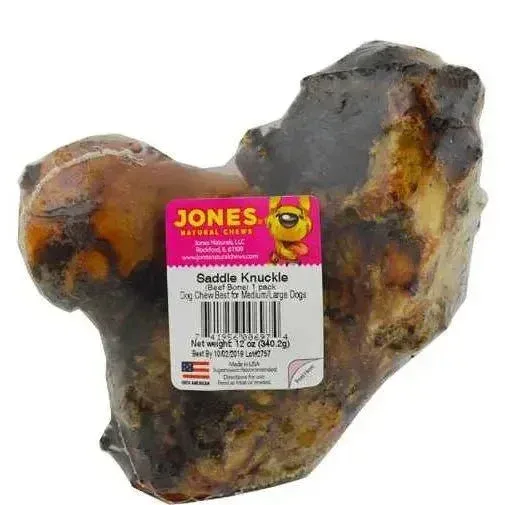 Jones Natural Chews Saddle Knuckle Beef Bone Dog Chew