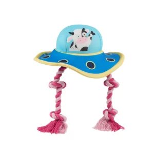 Joyhound® Plush Rope Cow In Space Dog Toy