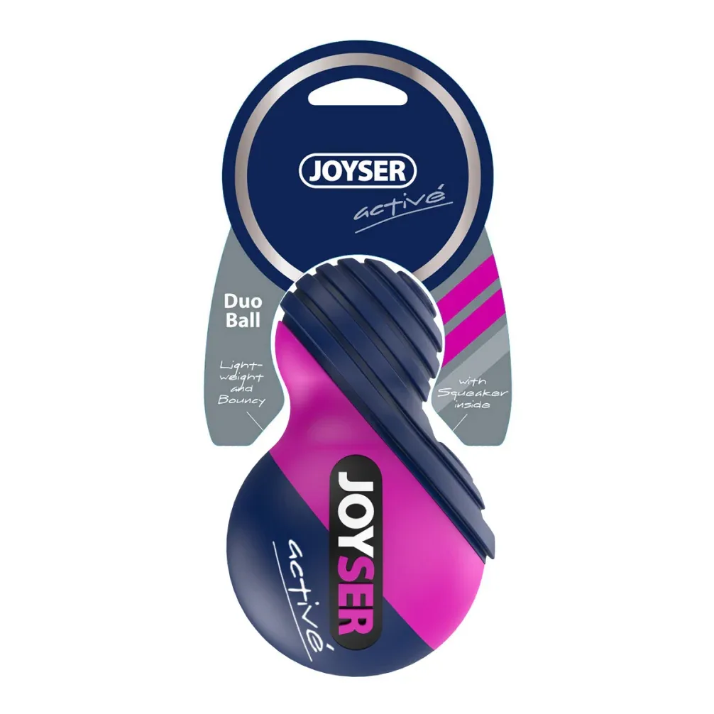 Joyser Active TPU DuoBall for Dogs (Blue/Pink)