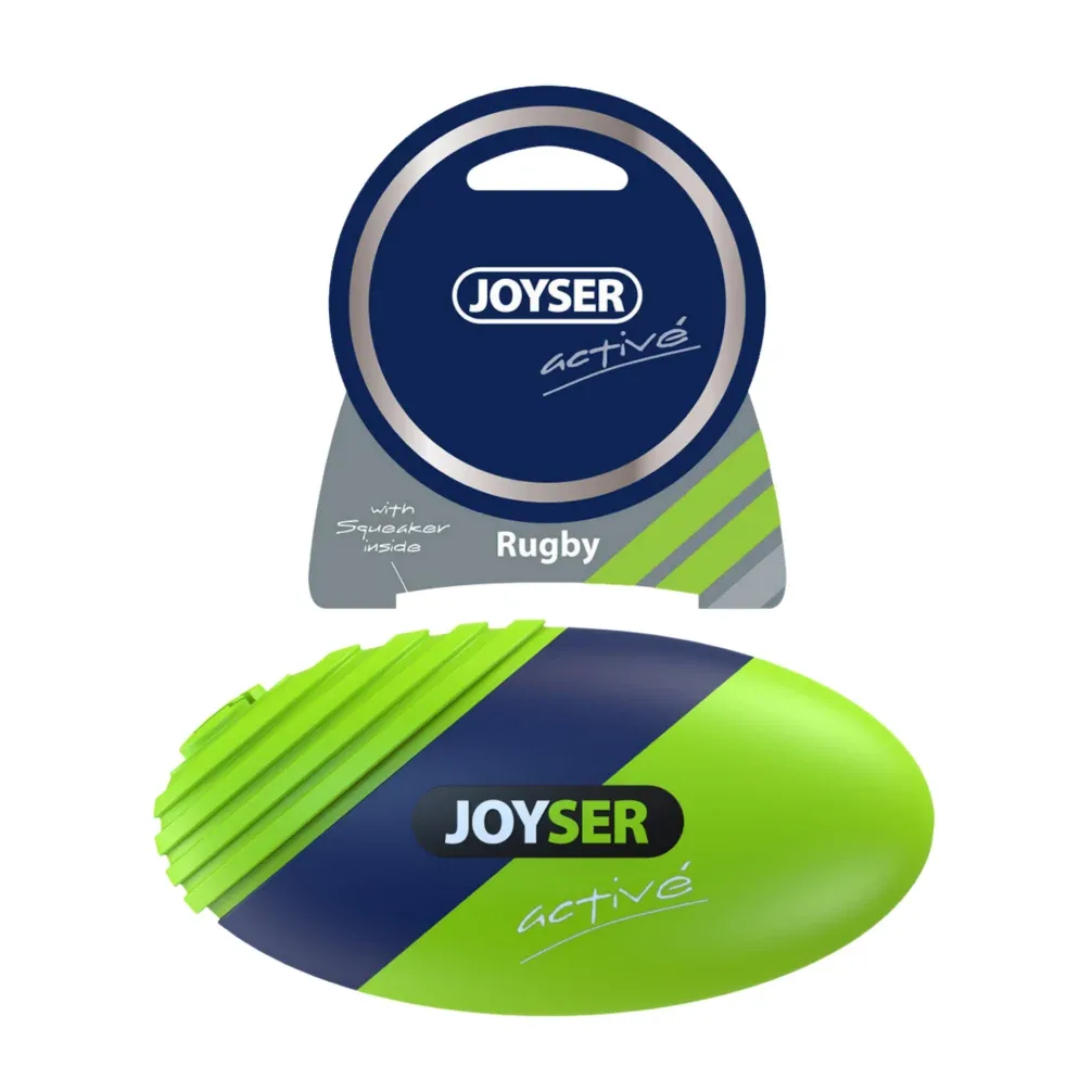 Joyser Active TPU Rugby Ball for Dogs (Blue/Green)