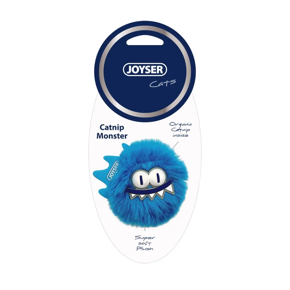 Joyser Cats Monster Plush Toy for Cats (Blue)