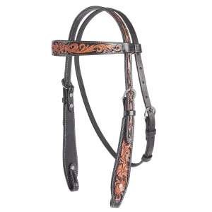 Just Rope It Floral Browband Headstall