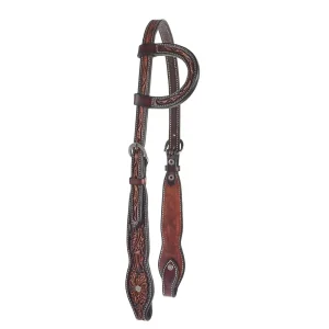 Just Rope It Floral Tooled Single Ear Headstall with Buckles