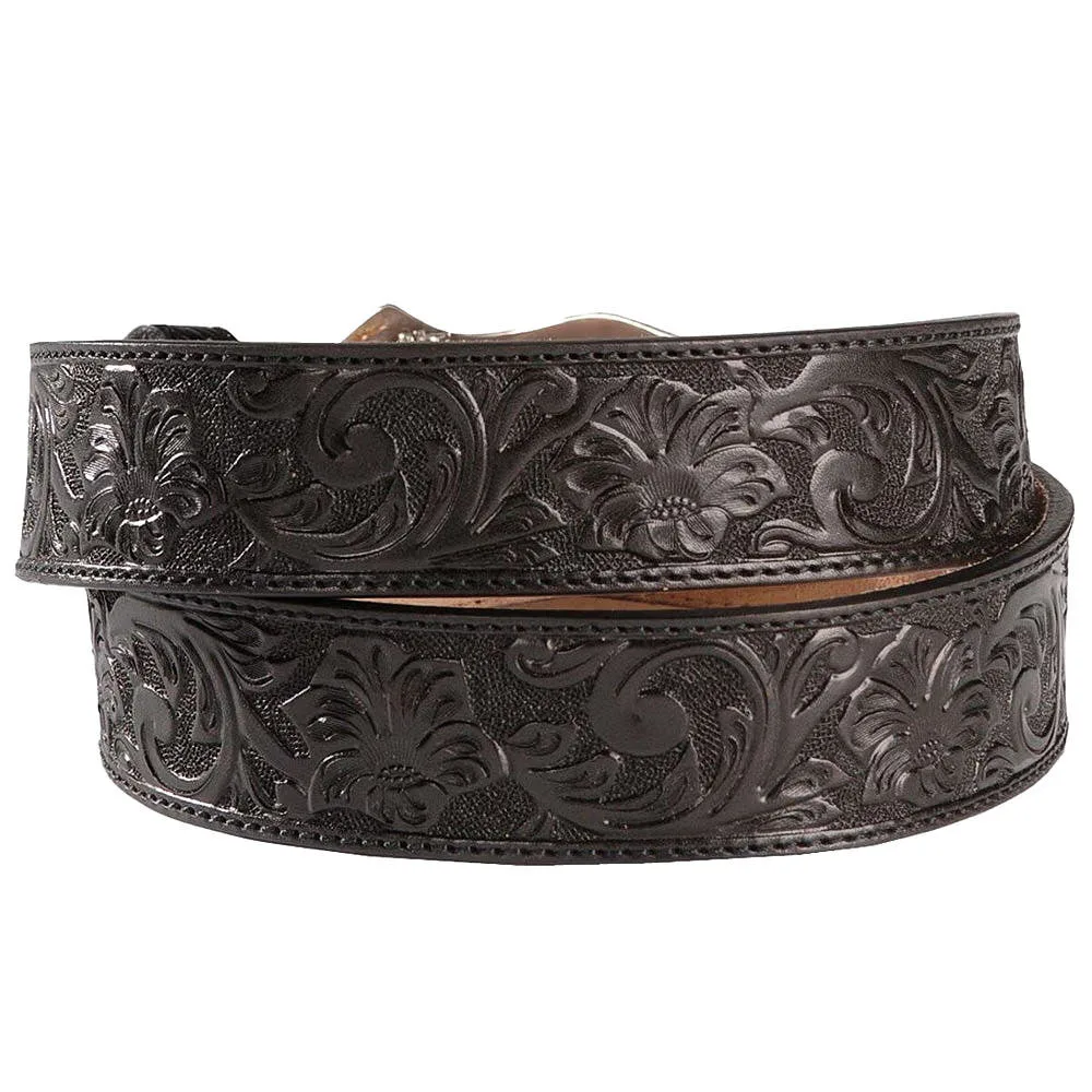 Justin Men's Black Classic Longhorn Belt - Image 2