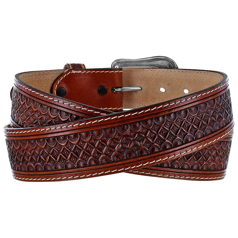Justin Men's Brown Diamond Black Belt - Image 2