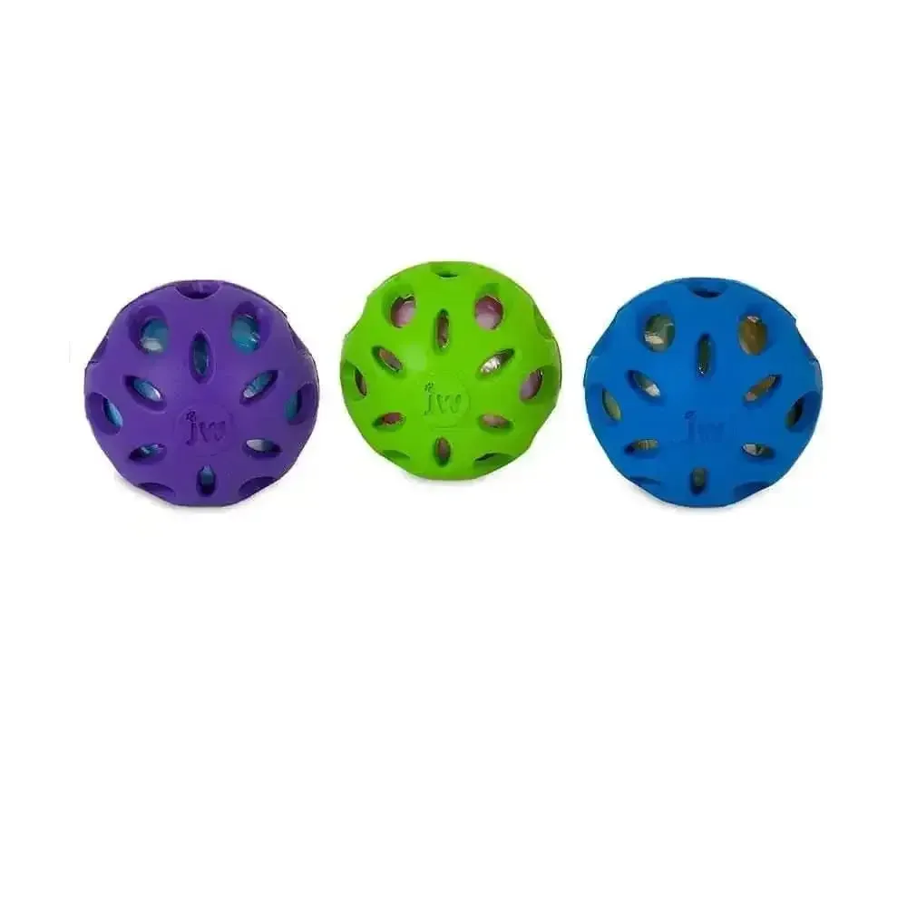 JW Crackle Heads Crackle Ball Dog Toys Assorted Color