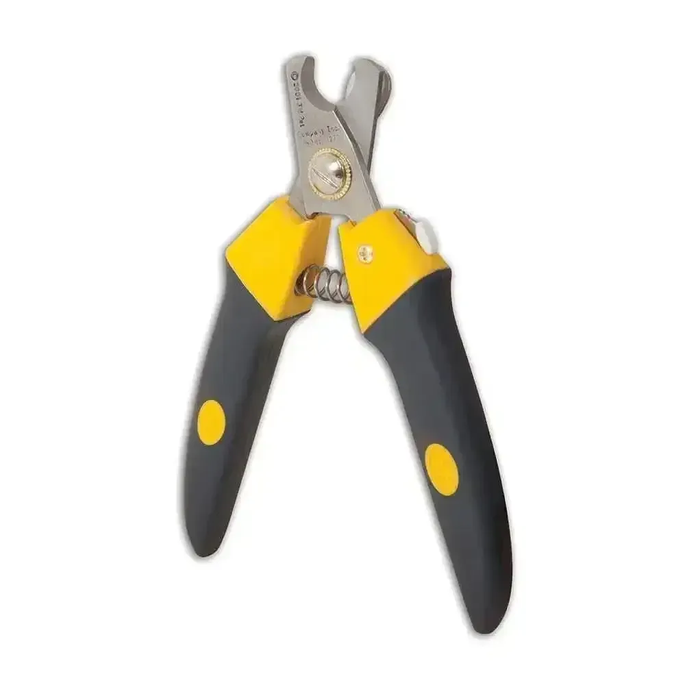 JW Gripsoft Deluxe Nail Clipper in Gray/Yellow - Nail Trimming Tool