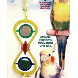 JW Pet ActiviToy Hour Glass Mirror Bird Toy Multi-Color 1ea/SM/MD