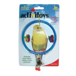 JW Pet ActiviToy Ring Clear Bird Toy Multi-Color 1ea/SM/MD