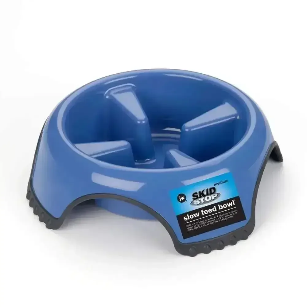 JW® Skid Stop Slow Feed Dog Bowl for Healthy Eating