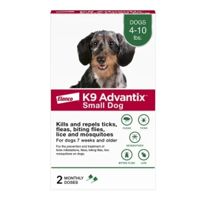 K9 Advantix Classic Dog Small 4 - 10Lbs - 2 Pack