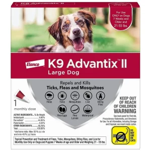 K9 Advantix II Flea, Tick & Mosquito Protection Large Dog 21-55lbs