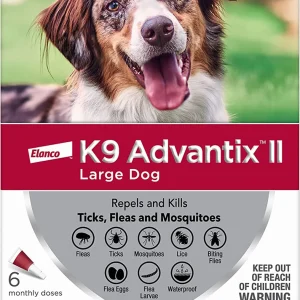 K9 Advantix II Flea, Tick & Mosquito Protection Large Dog 21-55lbs 6pk