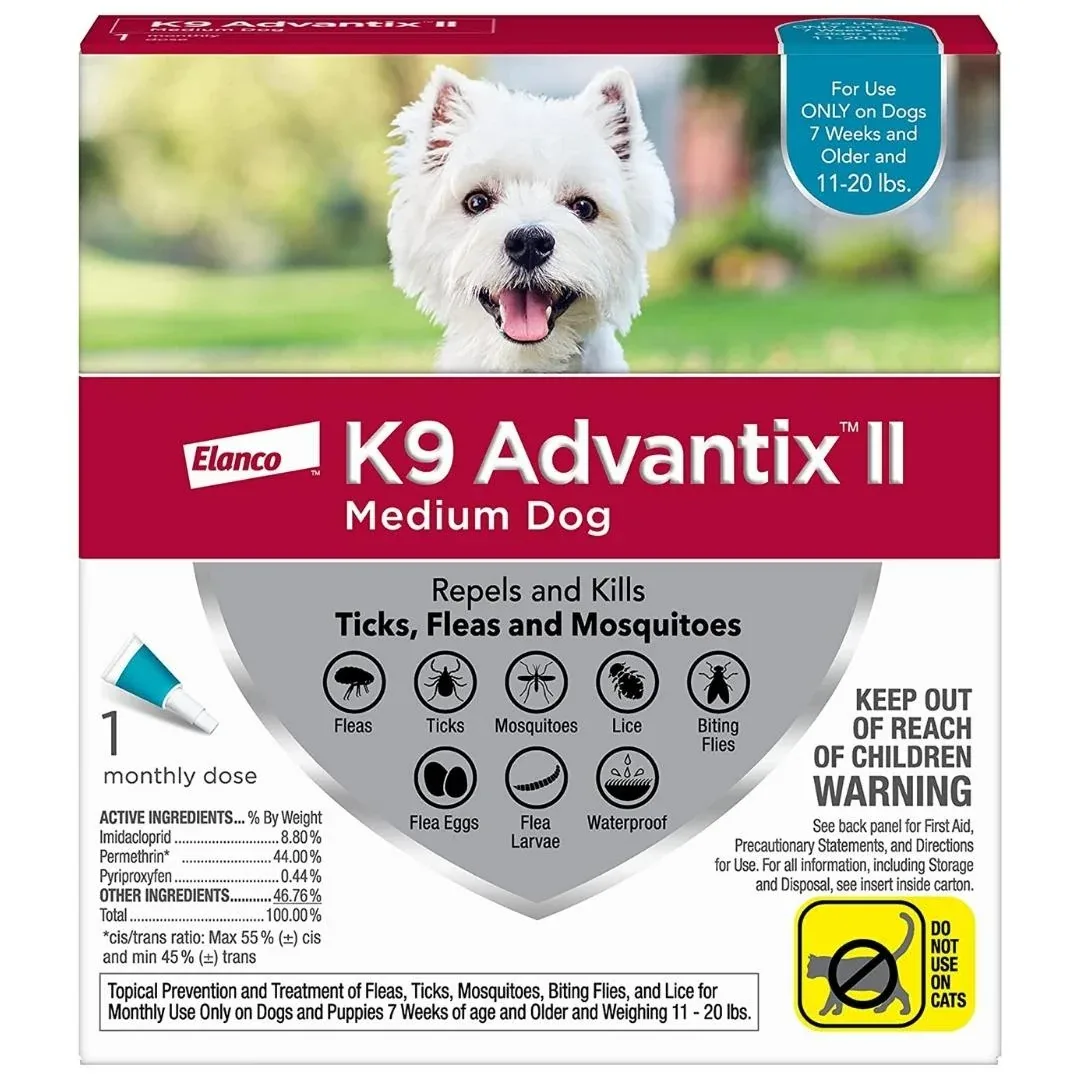 K9 Advantix II Flea, Tick & Mosquito Protection Medium Dog 11-20lbs