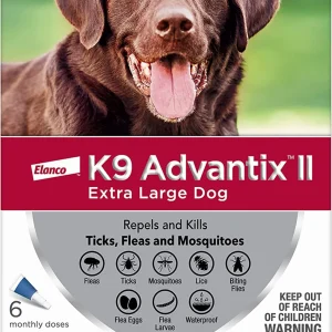 K9 Advantix II Flea, Tick & Mosquito Protection X-Large Dog Over 55lbs 6pk