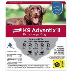 K9 Advantix II Flea, Tick & Mosquito Protection X-Large Dog Over 55lbs
