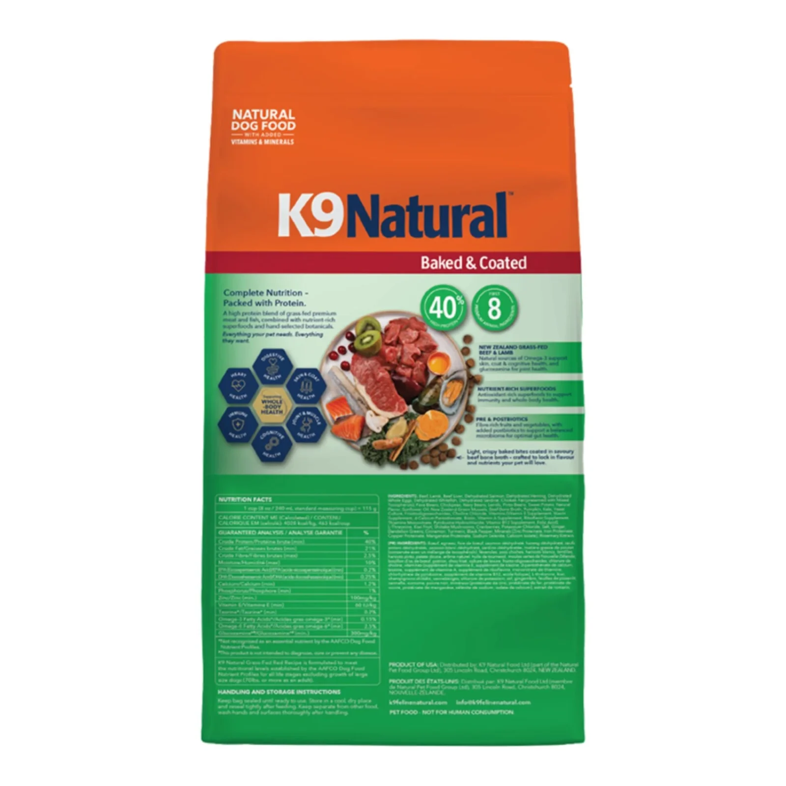 K9 Natural Dog Baked & Coated Grass Fed Red Recipe, 16 lb - Image 2