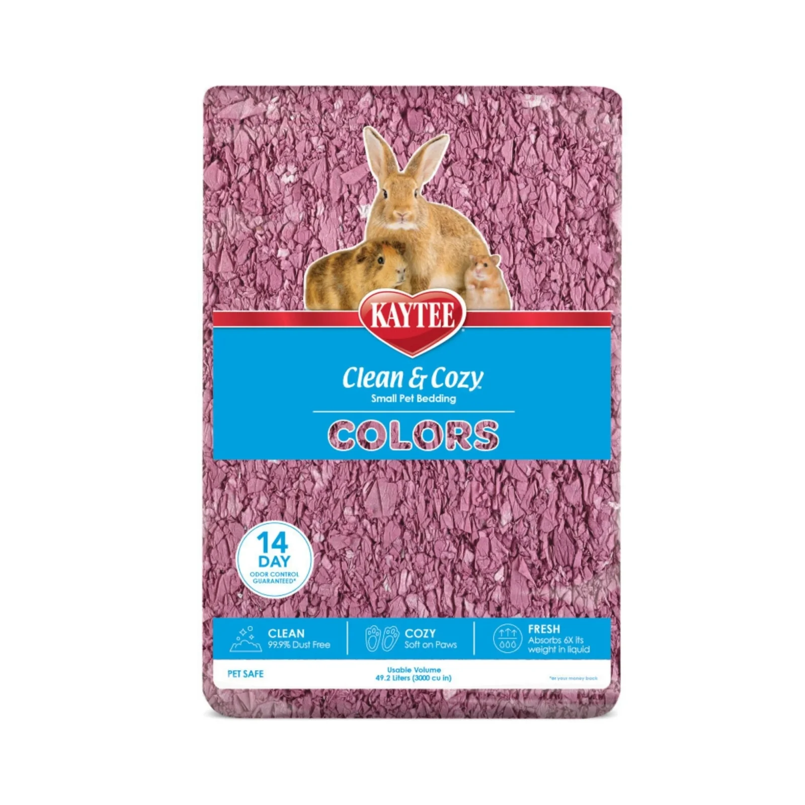 Kaytee Clean Cozy Colors Bedding Plum, 1ea/49.2 l