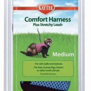 Kaytee Comfort Harness Stretchy Leash Assorted, 1ea/Medium