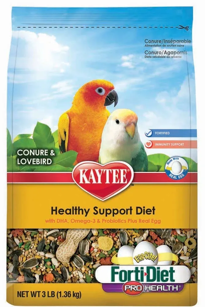 Kaytee FortiDiet Pro Health EggCite NourishProtect Conure Lovebird Food 1ea/3 lb