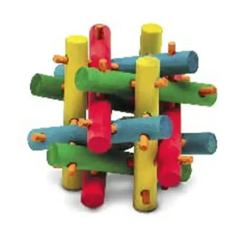Kaytee Medium Nut Knot Nibbler for Small Animal Toys Multicolor 3.5 X 4 X 3.5 Inch