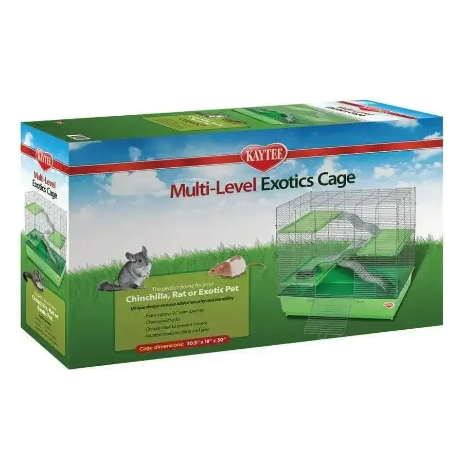 Kaytee My First Home Habitat Multi-Level For Exotics Cage 30.5 X 18 X 30