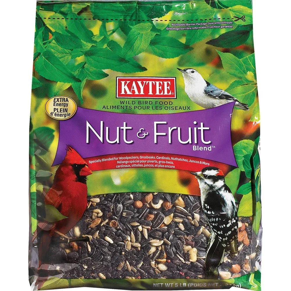Kaytee Nut Fruit Blend, Wild Bird Food Standup Bag, 1ea/5 lb