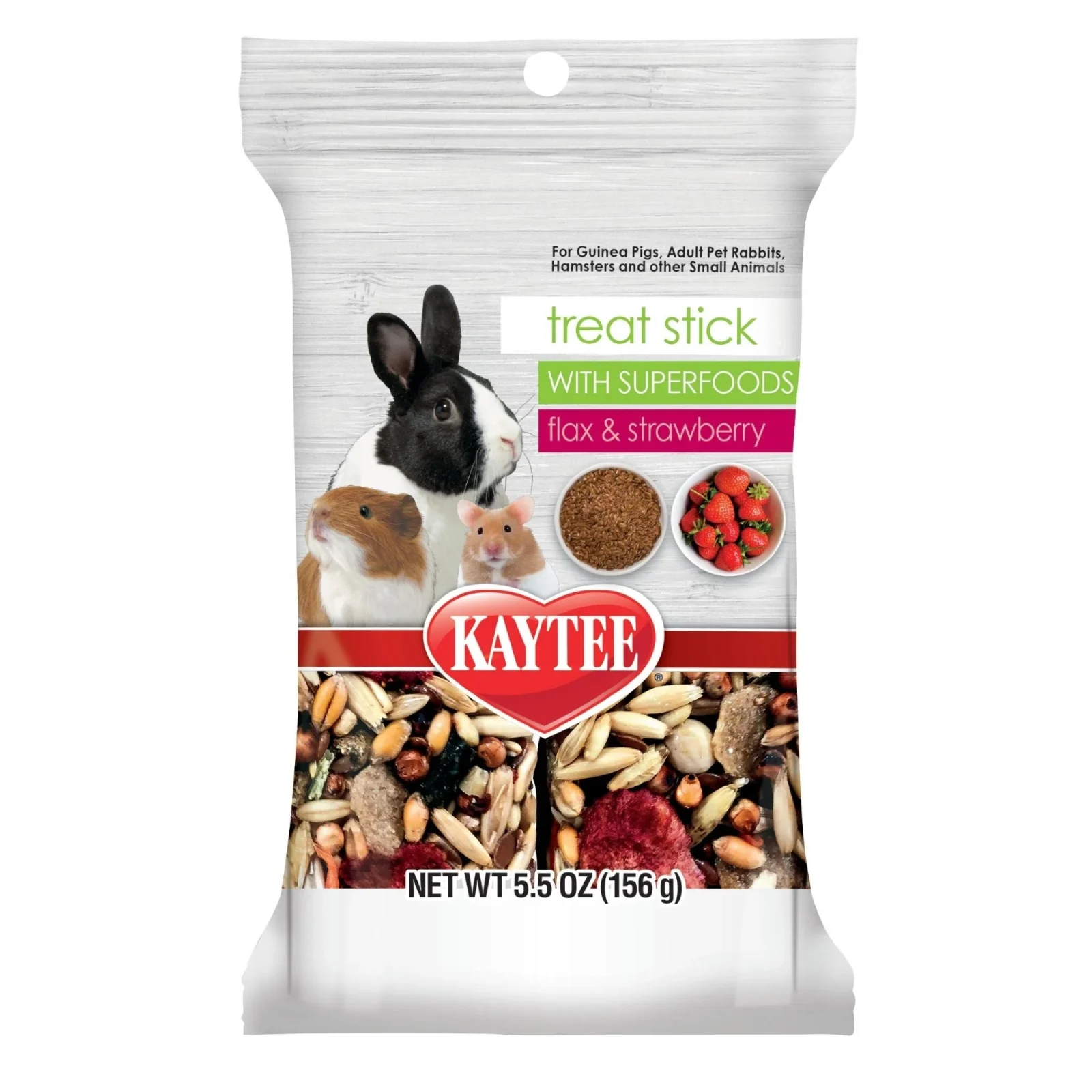 Kaytee Superfood Treat Stick, Flax & Strawberry, 5.5 oz