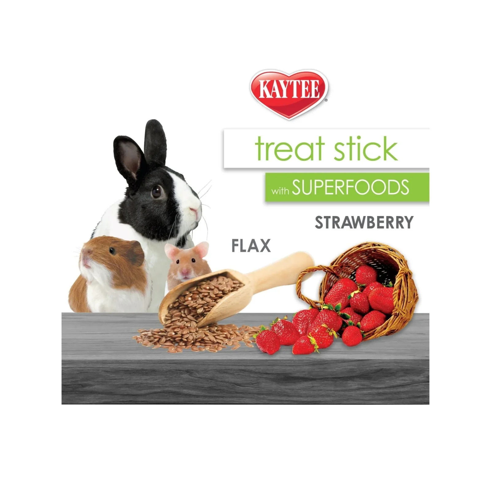 Kaytee Superfood Treat Stick, Flax & Strawberry, 5.5 oz - Image 2