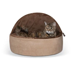 KH Mfg Self-Warming Choc Hooded Kitty Bed