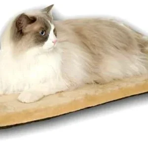 KH Mfg Thermo-Kitty Mat Mocha Heated Cat Bed