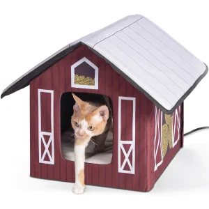 K&H Pet Products Outdoor Heated Kitty Barn House
