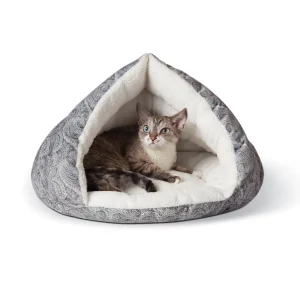 K&H Pet Products Self-Warming Hut Cat Bed 18Lx19W