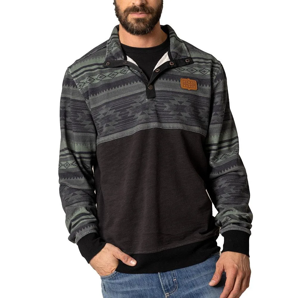 Kimes Ranch Men's Black Tack 1/4 Pull Over