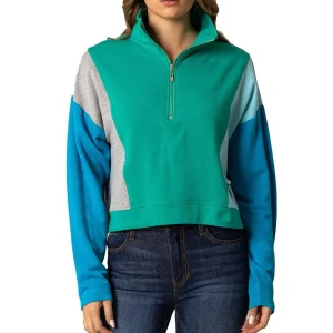Kimes Ranch Women's Green Zip Neck Cami