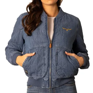 Kimes Ranch Women's Indigo Denim Marino Bomber