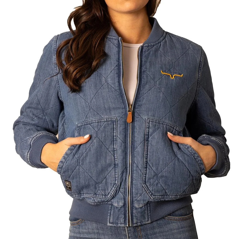 Kimes Ranch Women's Indigo Denim Marino Bomber