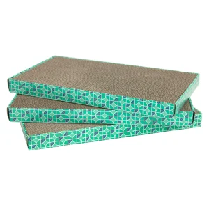 Kitty City XL Wide Corrugate Cat Scratchers 3 Pc, Cat Scratching Pad W/ Furniture Protectors