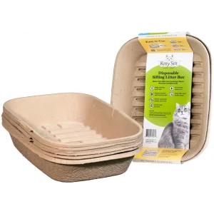 Kitty Sift Disposable Sifting Cat Litter Box Kit, Includes 1 Litter Box & 3 Sifting Liners