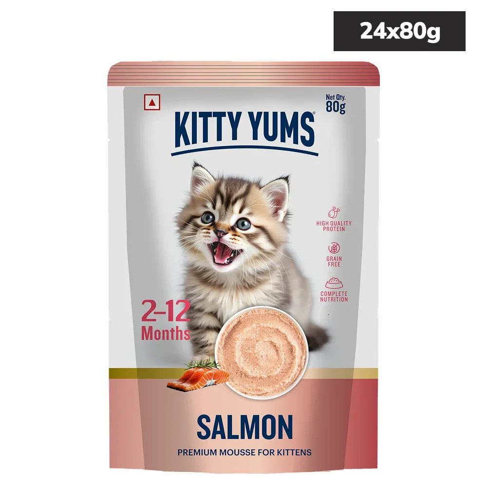Kitty Yum Salmon and Ocean Fish and Tuna and Chicken Mousse Combo Kitten Cat Wet Food - Image 2