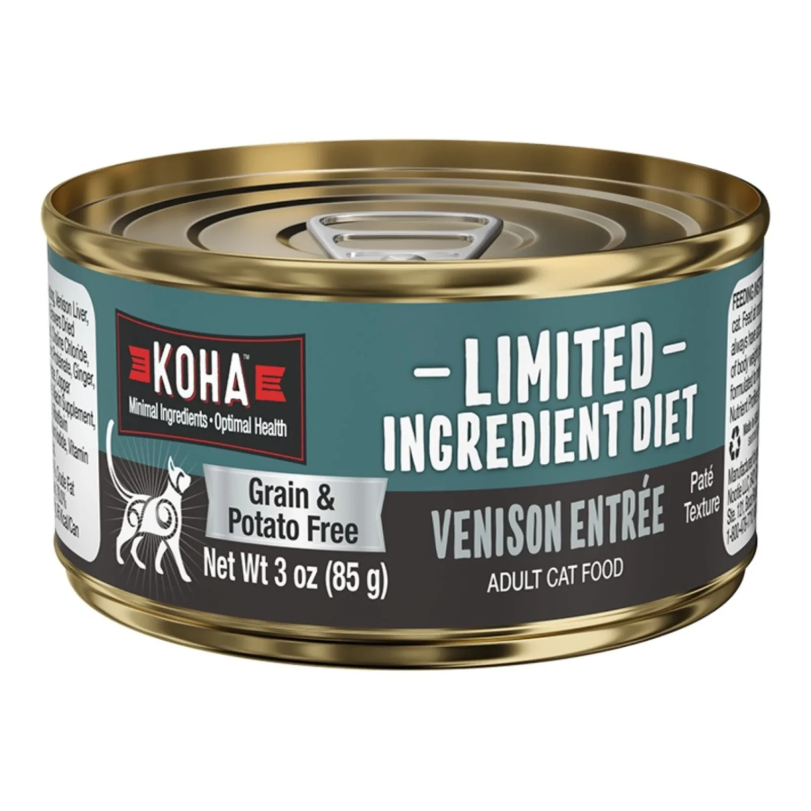 Koha Cat Limited Ingredient Grain-Free Venison Pate, 3 oz each, Case of 24
