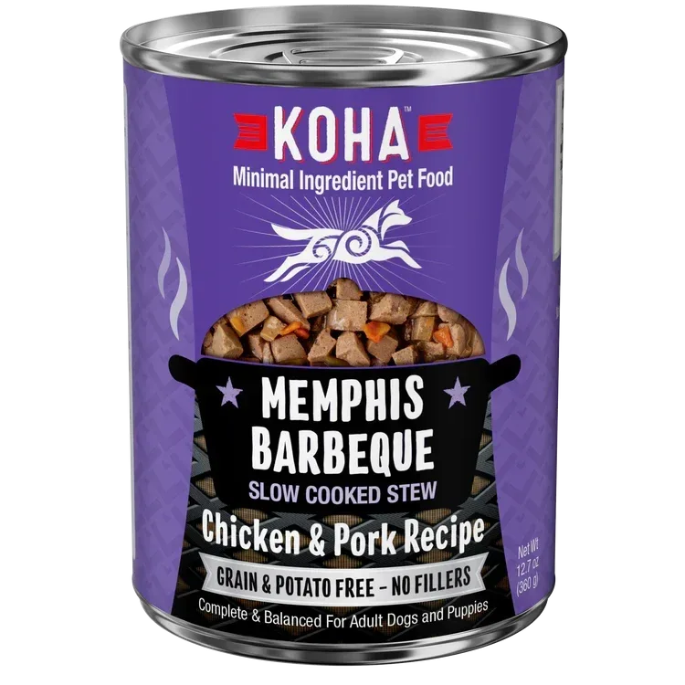 Koha Dog Grain Free Memphis Bbq Stew 12.7oz. (Case of 12)