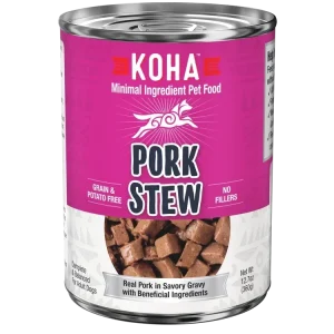 Koha Dog Grain Free Stew Pork 12.7oz. (Case of 12)
