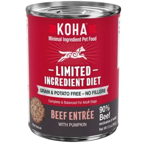 Koha Dog Limited Ingredient Grain Free 90% Beef 13oz. (Case of 12)