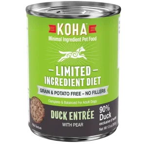 Koha Dog Limited Ingredient Grain Free 90% Duck 13oz. (Case of 12)